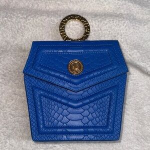 Blue Textured Women's Bag